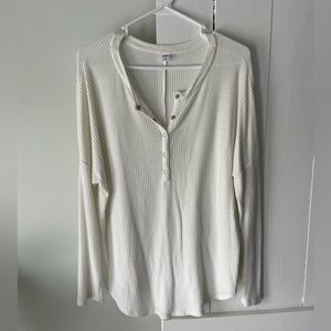 Waffle Henley, loose fit